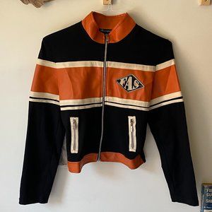 1980's Cropped Jacket w/Leather Details